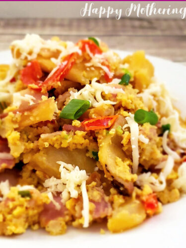 Have you tried Revuelto Gramajo? It's a delicious mix of potatoes, eggs, cheese, peppers, onions and more delicious goodness from the Uruguyan and Argentine culture. We love it for breakfast, but you can enjoy it at any meal!