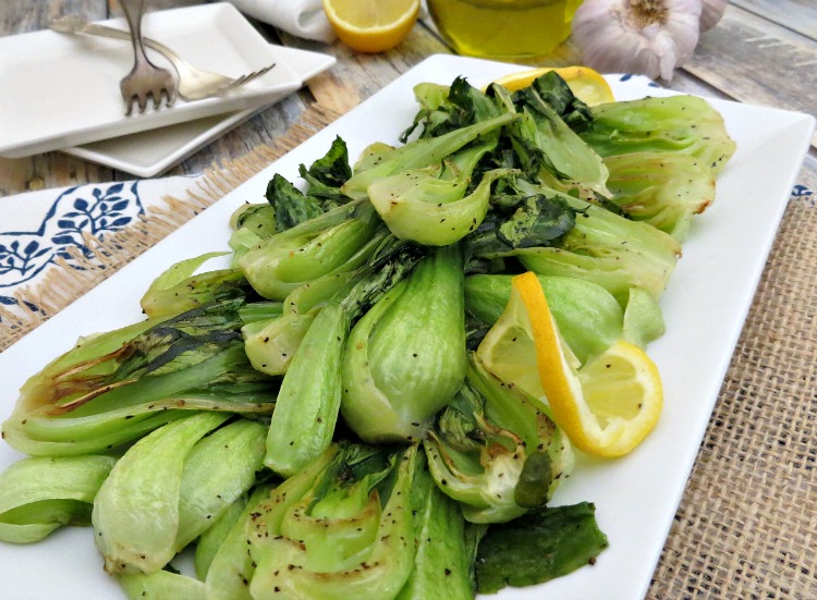 OvenRoasted Baby Bok Choy Recipe Happy Mothering
