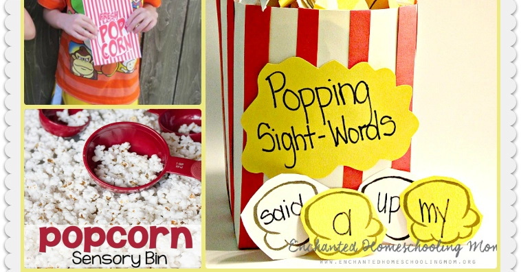 Popcorn sight words and other activities.