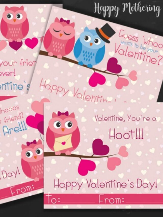 Free Owl Printable Valentine’s Day Cards Story