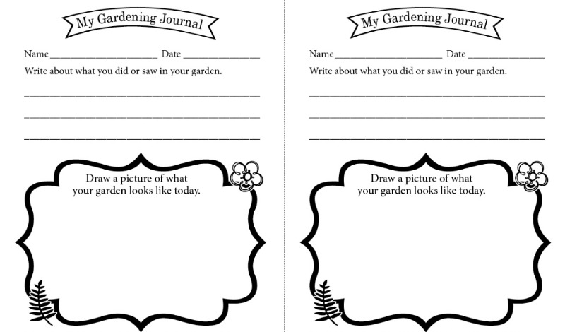 Two garden journal entry pages