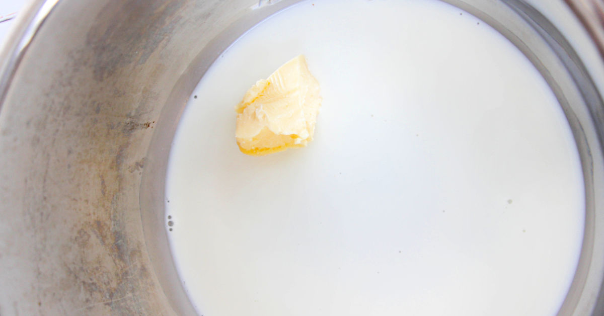 Water milk and butter in Instant Pot inner pot