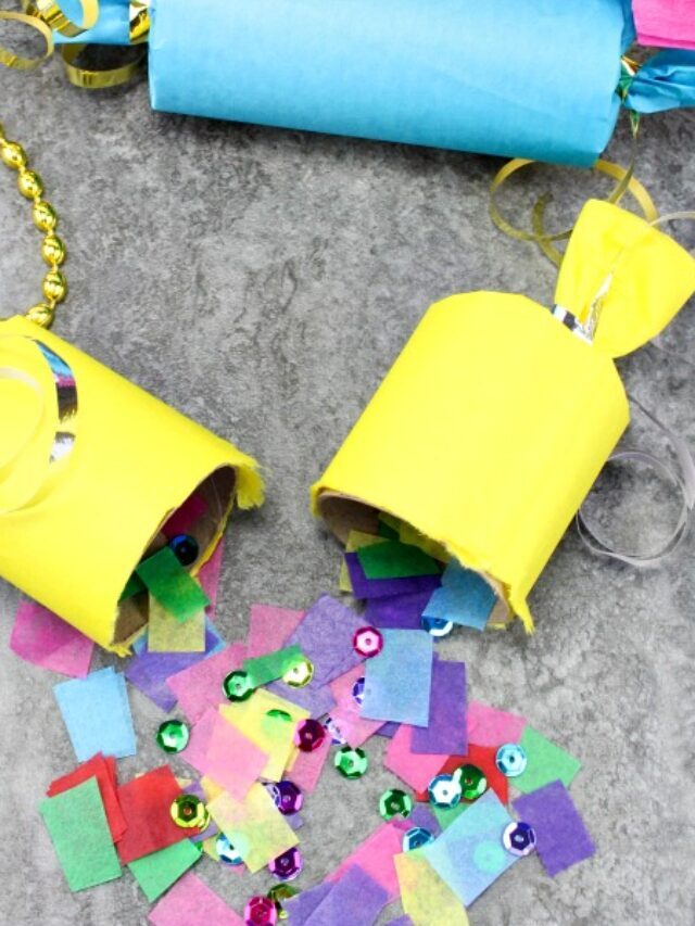 DIY Party Poppers New Year’s Eve Kids Craft Story