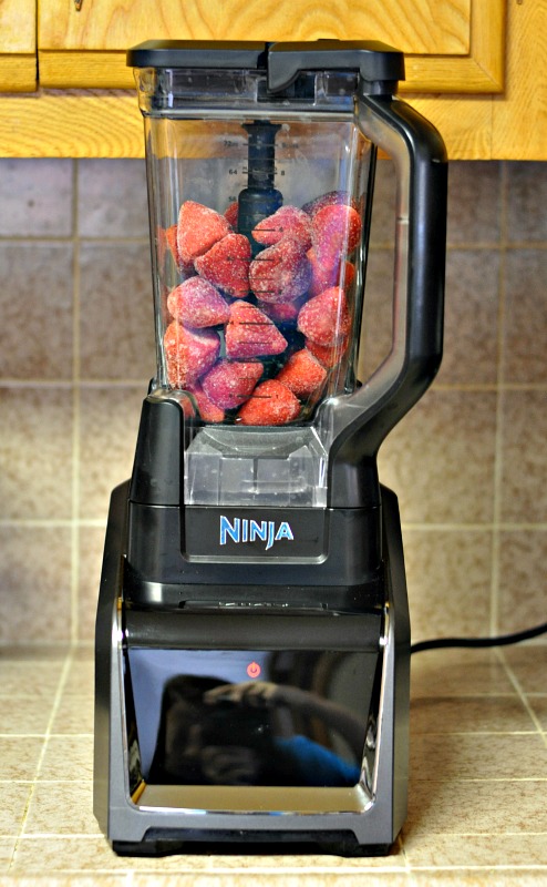 Frozen strawberries in the Ninja Intelli-Sense Kitchen System