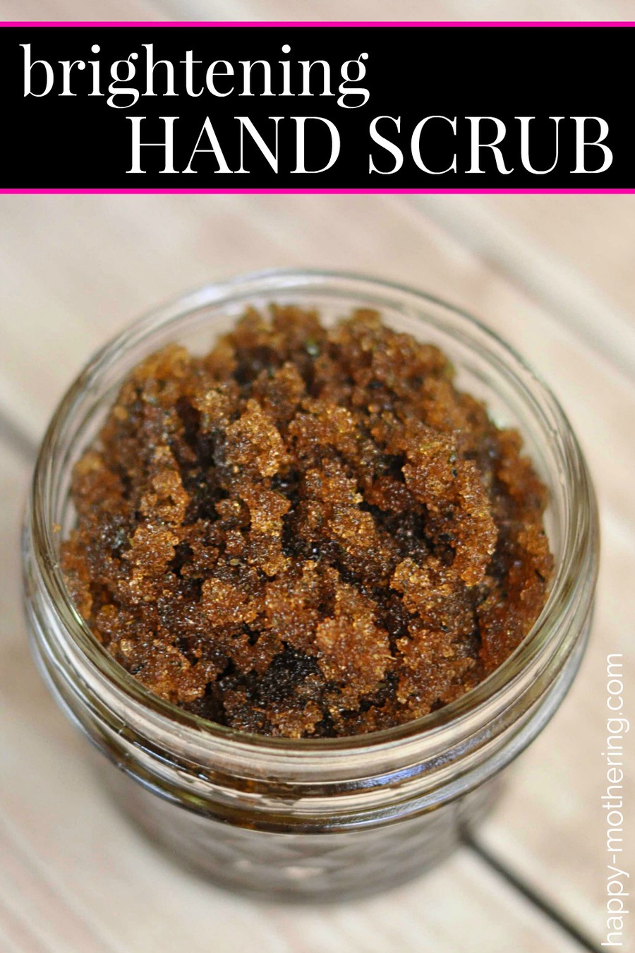 Dry skin plagues many people, especially during dry winter months. This DIY brightening hand scrub exfoliates and nourishes skin so it can retain moisture better.