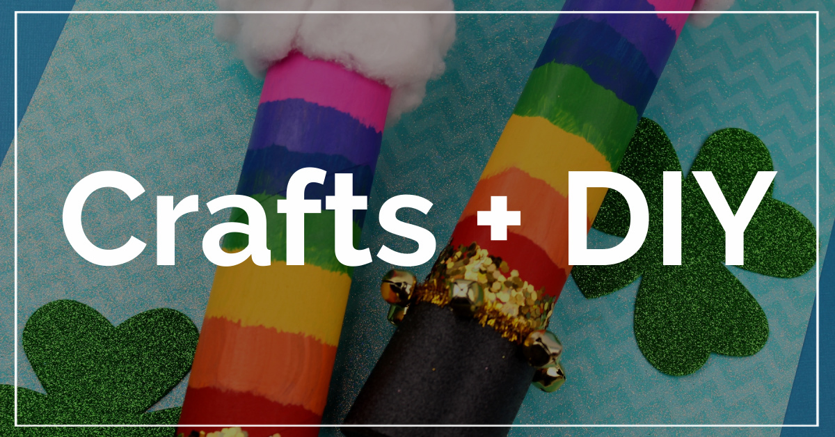 Crafts and DIY category with a rainbow shaker wand in the background
