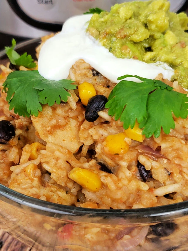 Make the Best Chicken Burrito Bowls in the Instant Pot