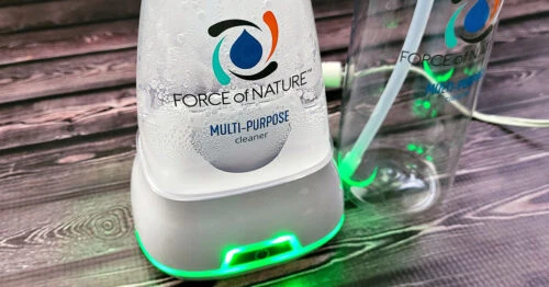 Force of Nature Cleaner being made in the water electrolyzer.